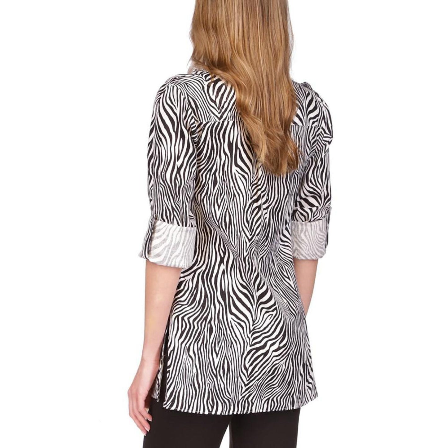 Women's Graphic Zebra Long Sleeve Tunic