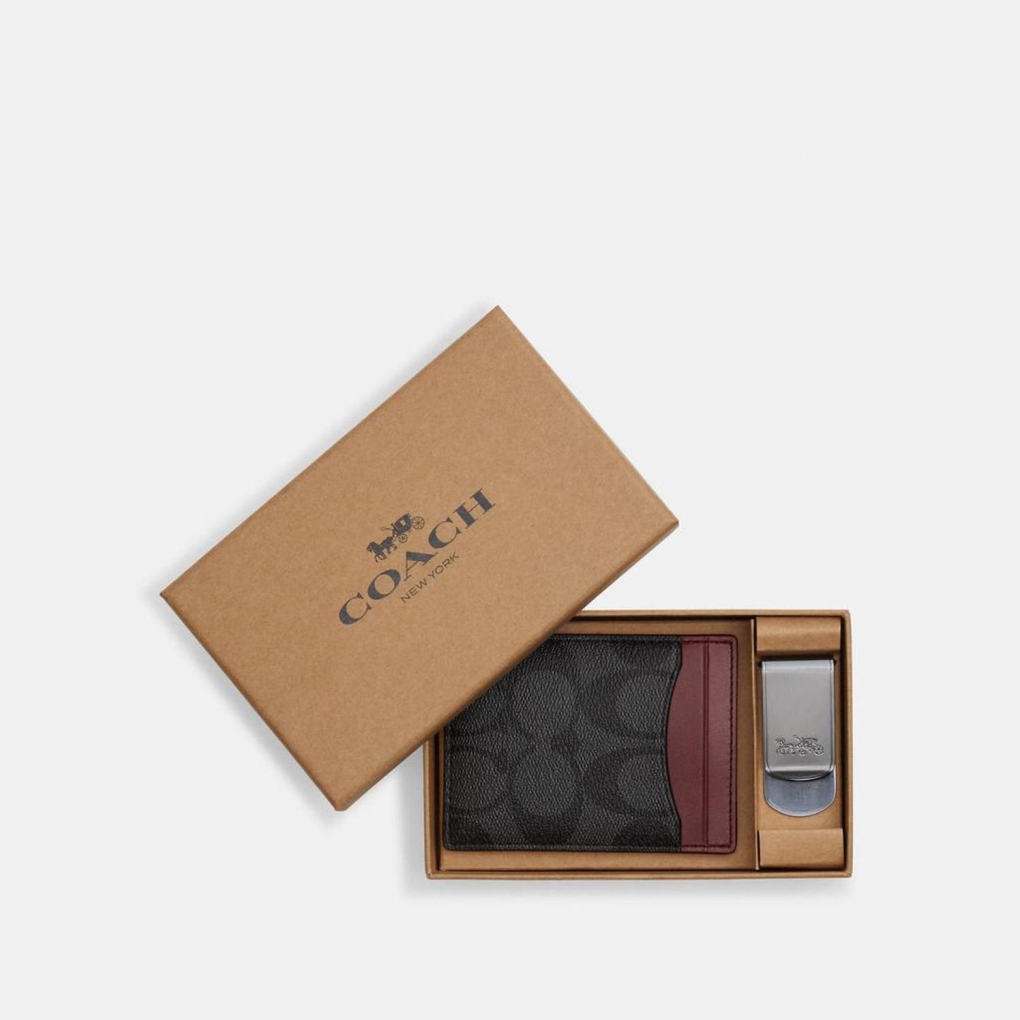 Coach Outlet Boxed 3 In 1 Card Case Gift Set In Colorblock Signature Canvas