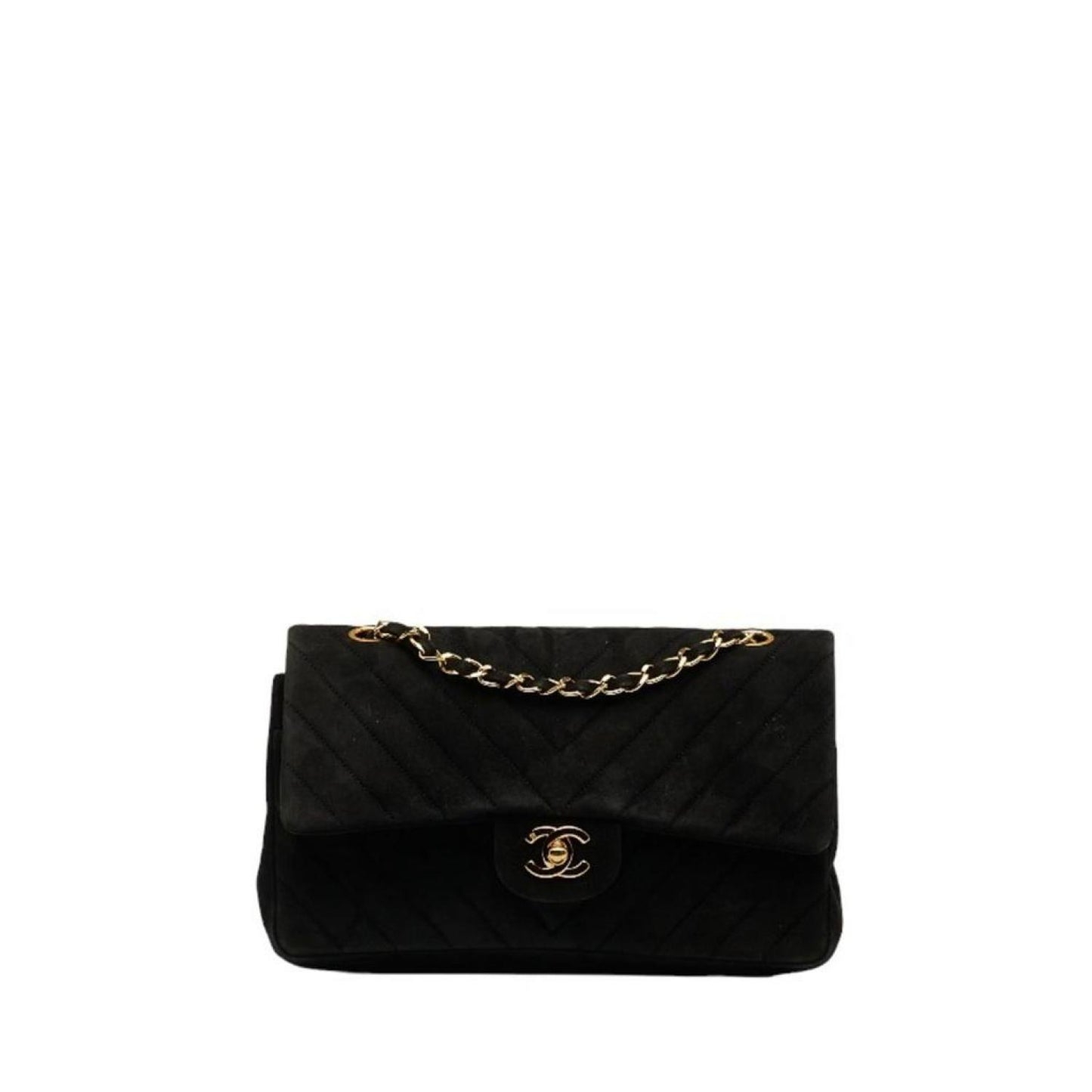 Chanel V-Stich Suede Shoulder Bag (Pre-Owned)