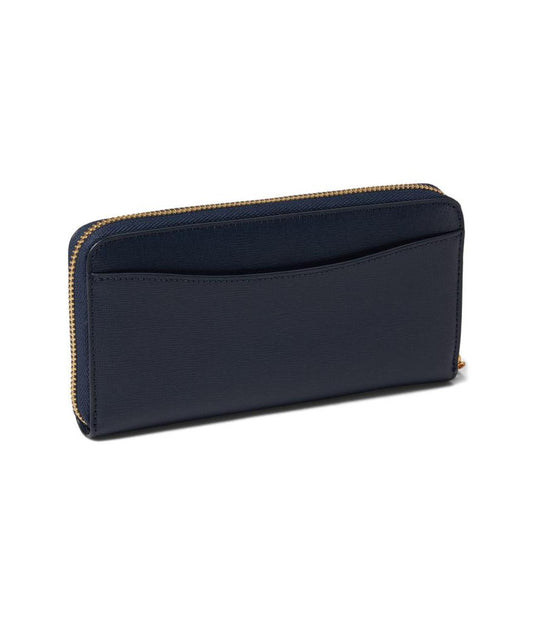 Shaggy Embossed Saffiano Leather Zip Around Continental Wallet