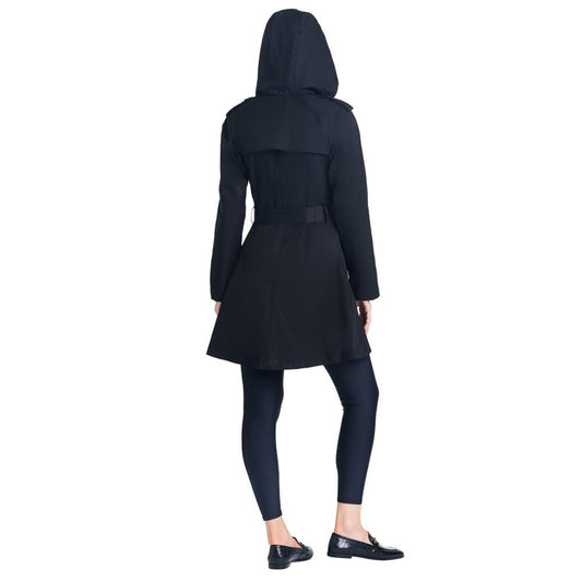 Women's Single-Breasted Raglan-Sleeve Trench Coat