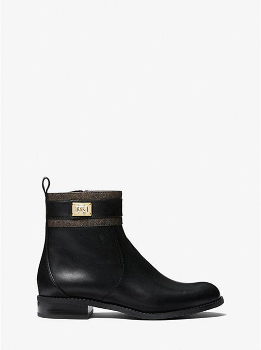 Padma Logo and Leather Ankle Boot