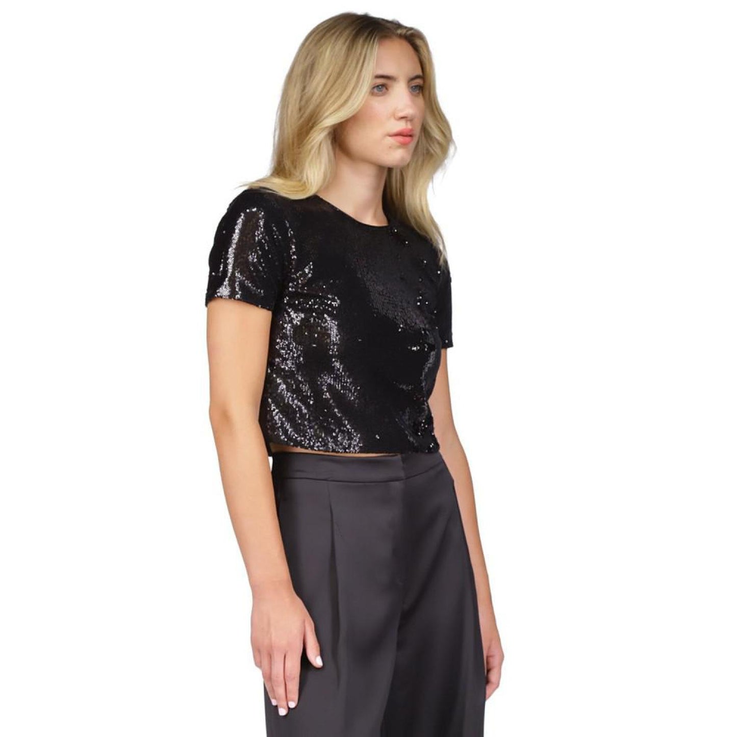 Women's Sequined Crewneck T-Shirt