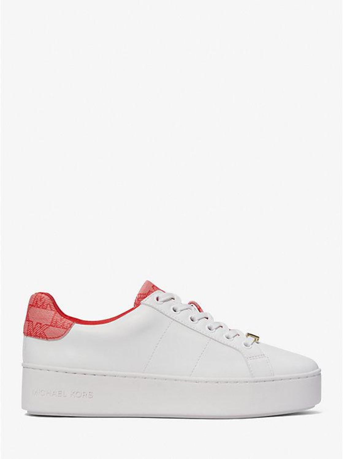 Poppy Faux Leather and Logo Sneaker