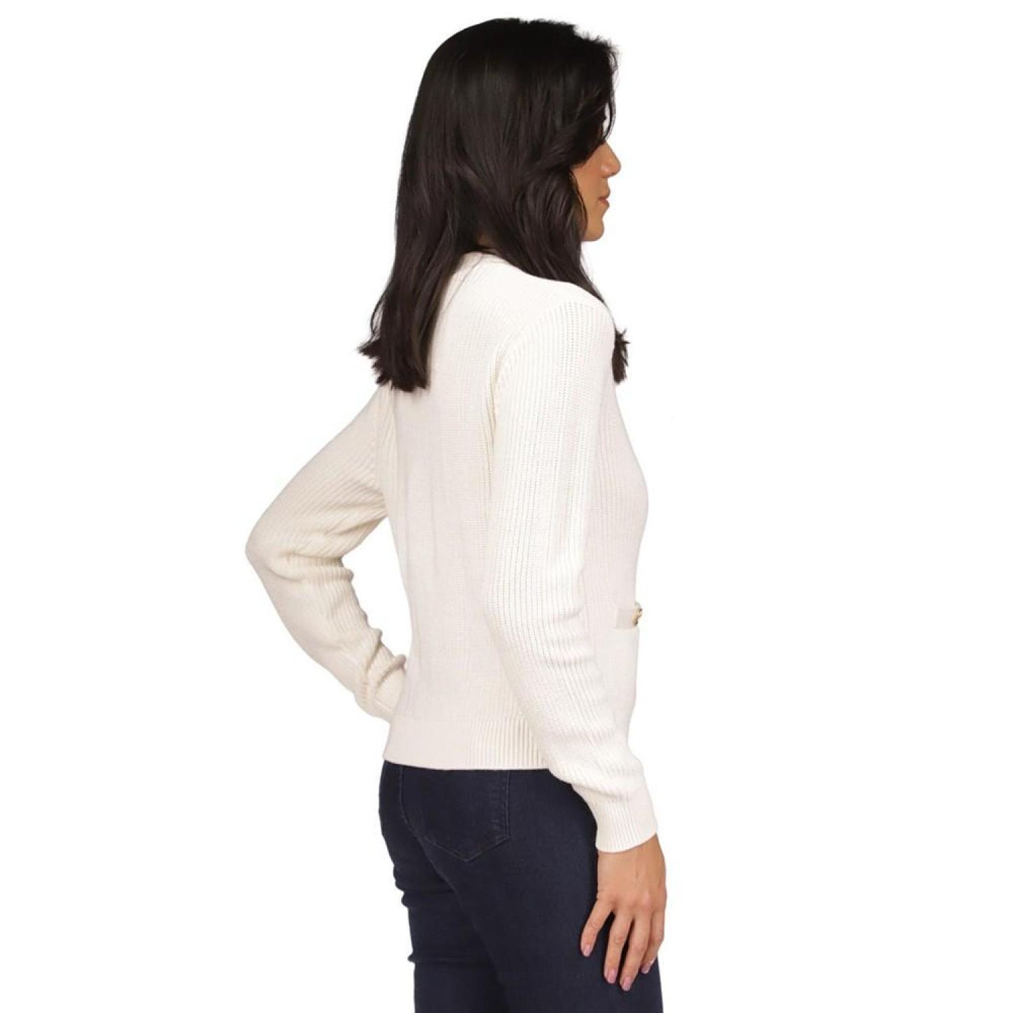 Women's V-Neck Signature-Snap Cardigan