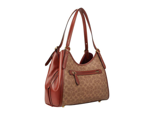Coated Canvas Signature Lori Shoulder Bag