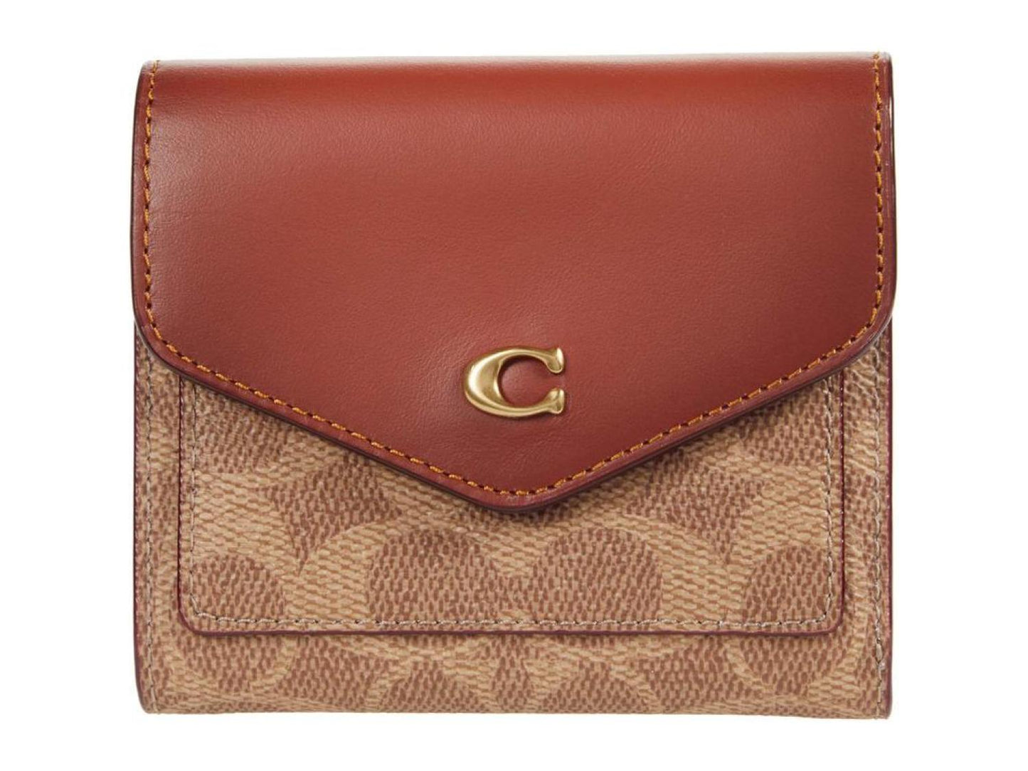 Color-Block Coated Canvas Signature Wyn Small Wallet
