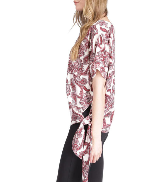 Pop Paisley Tie Top