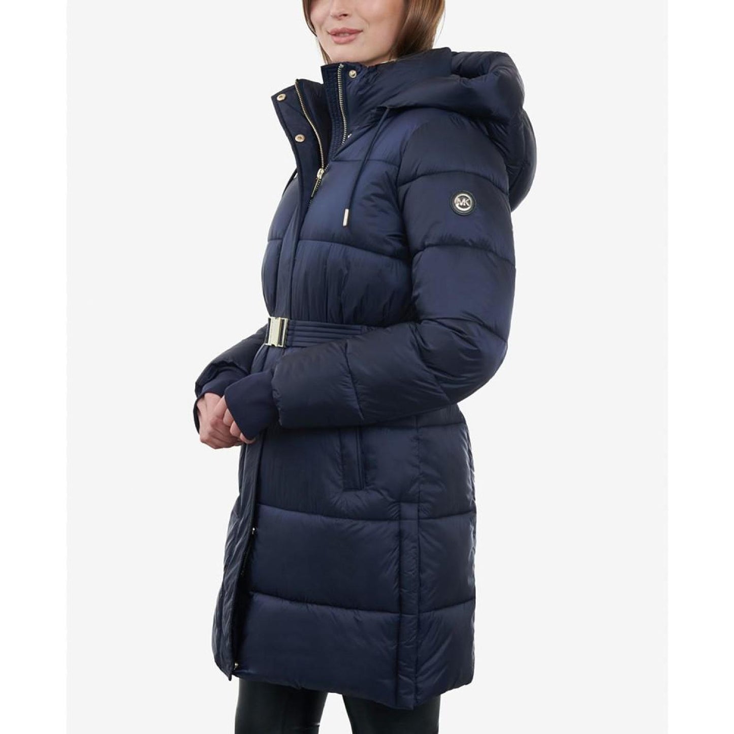 Women's Hooded Belted Puffer Coat