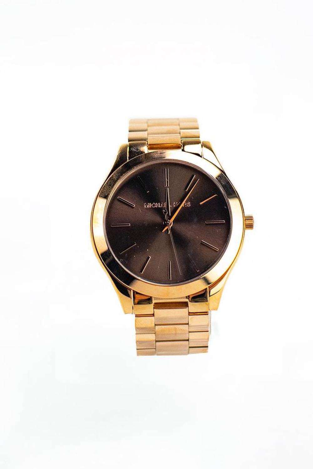Michael Kors Runway Toned Stainless Steel Dial Wrist Watch Women's