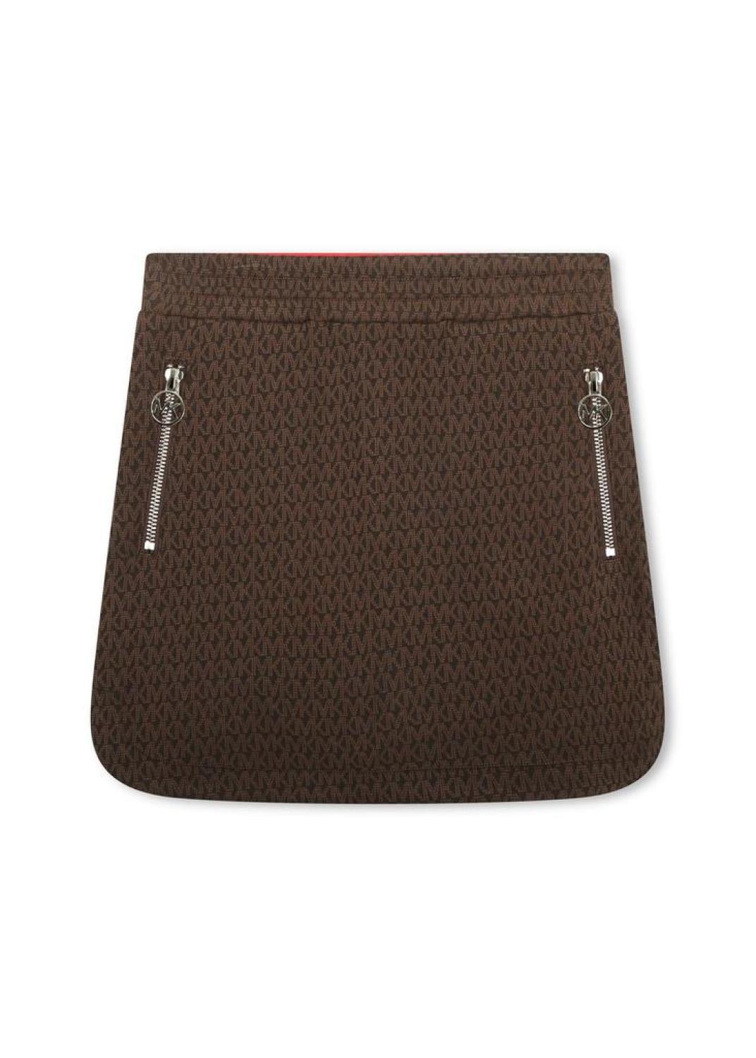 Michael Kors Kids Monogram Patterned Stretched Skirt