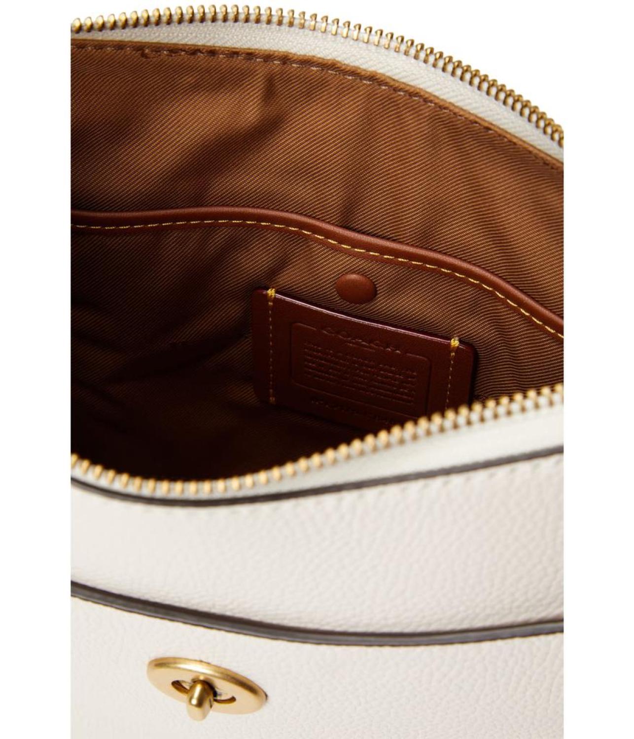 Polished Pebble Leather Chaise Crossbody