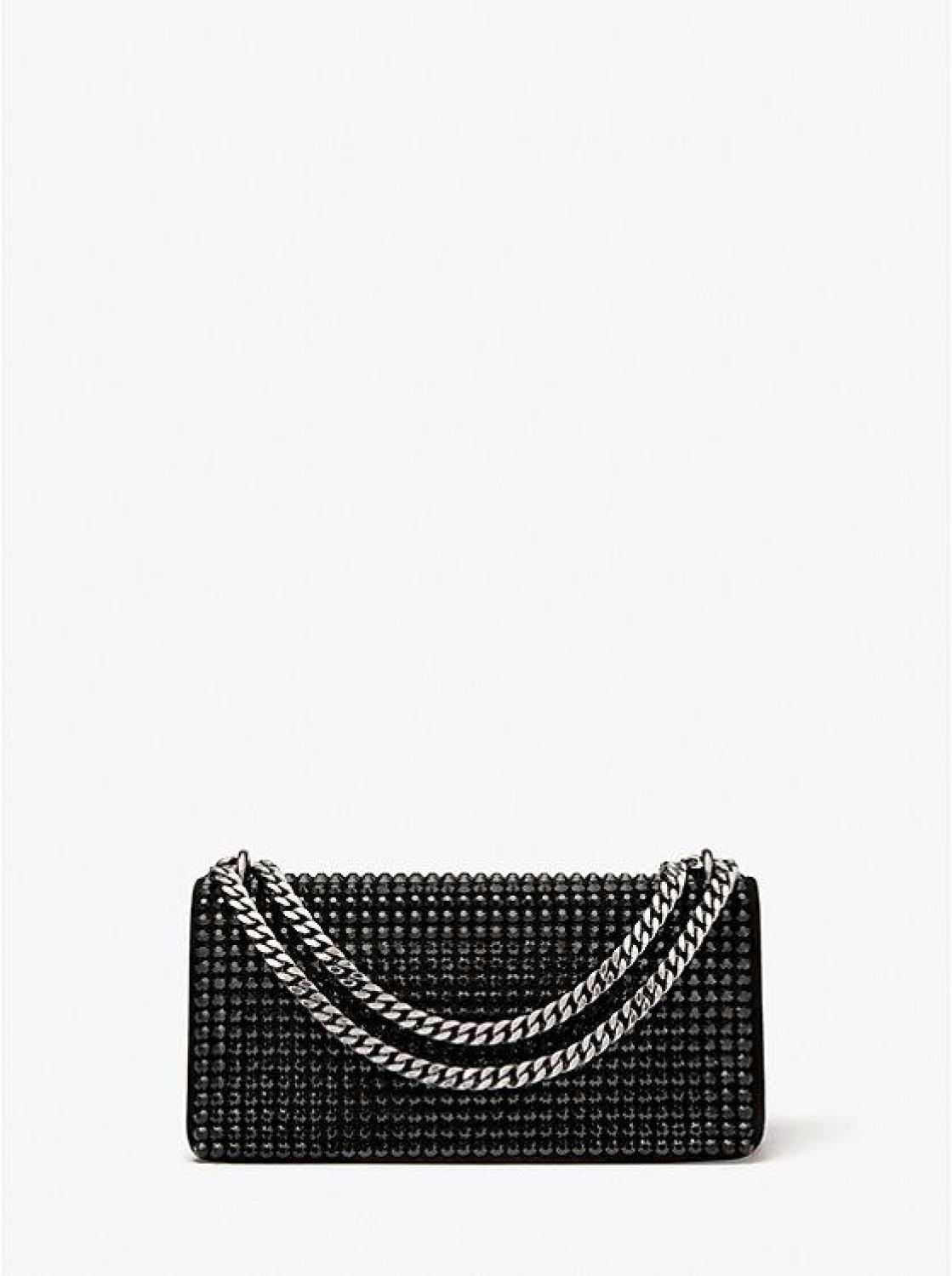 Christie Mini Crystal Embellished Suede Envelope Bag