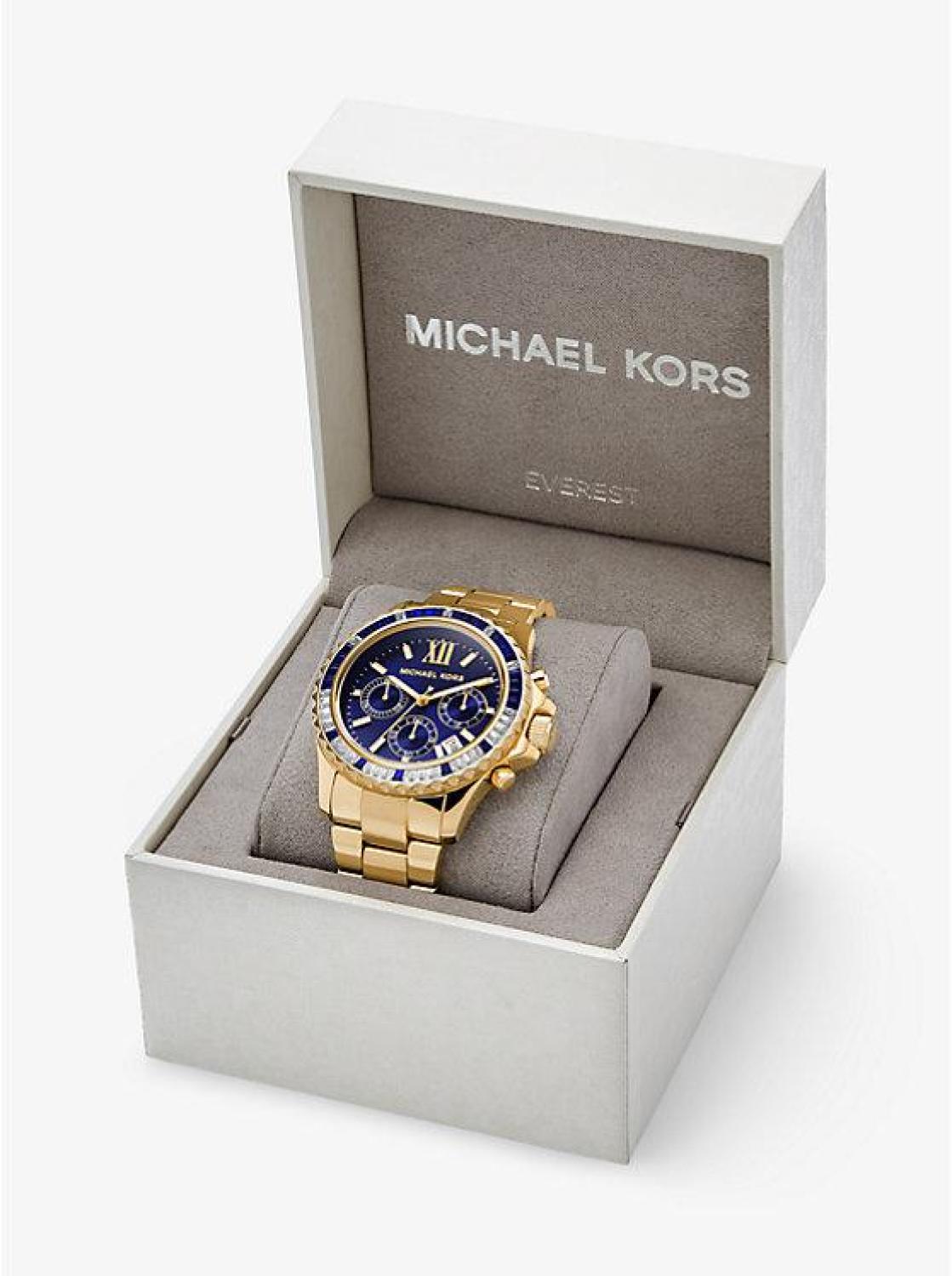 Oversized Everest Pavé Gold-Tone Watch