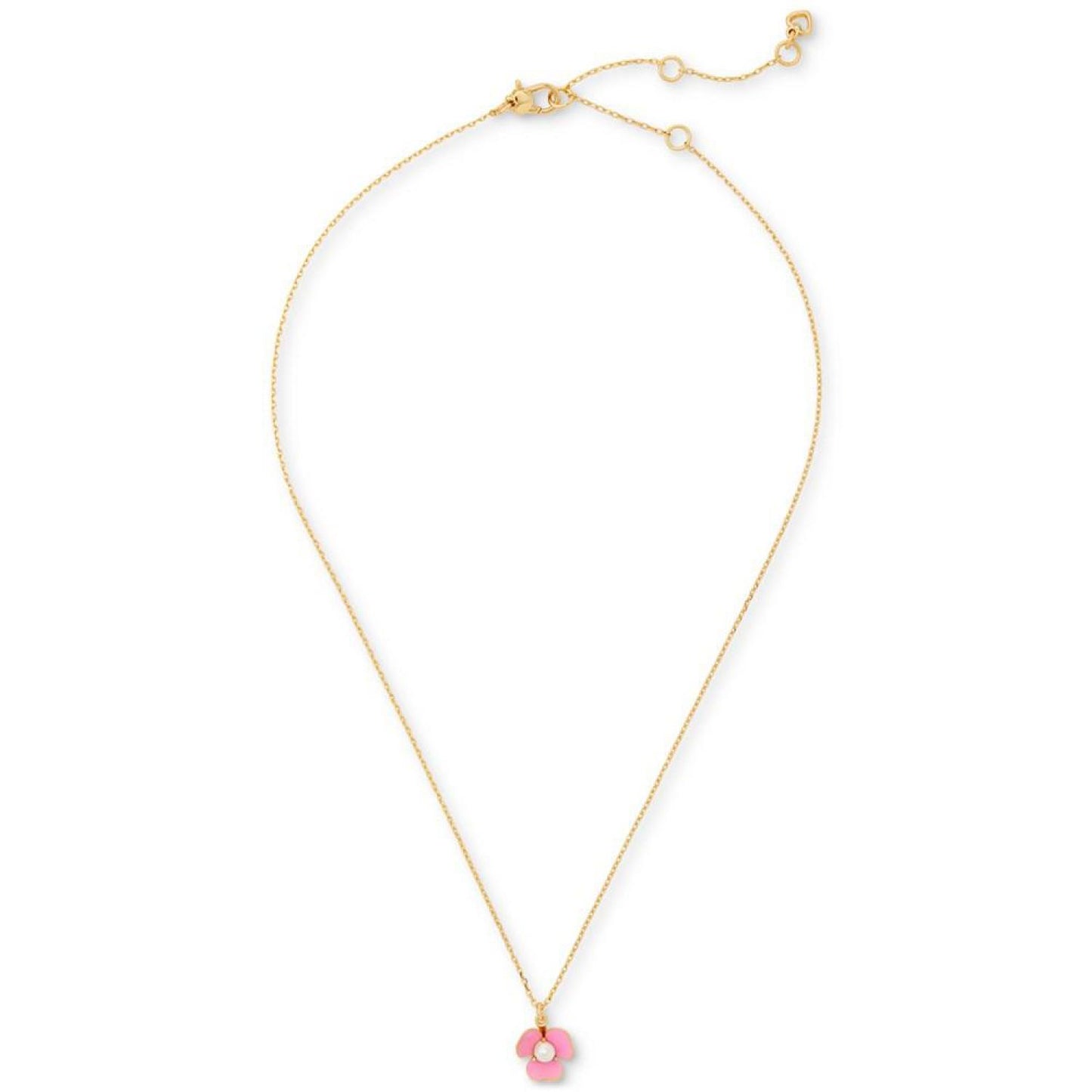 Gold-Tone Crystal Bouquet Toss Mini Pendant Necklace