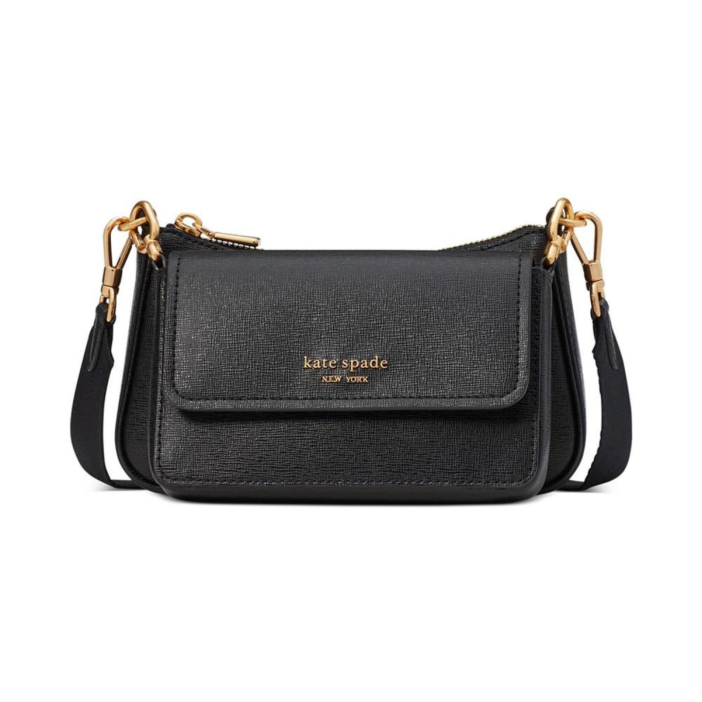 Morgan Saffiano Leather Double Up Crossbody