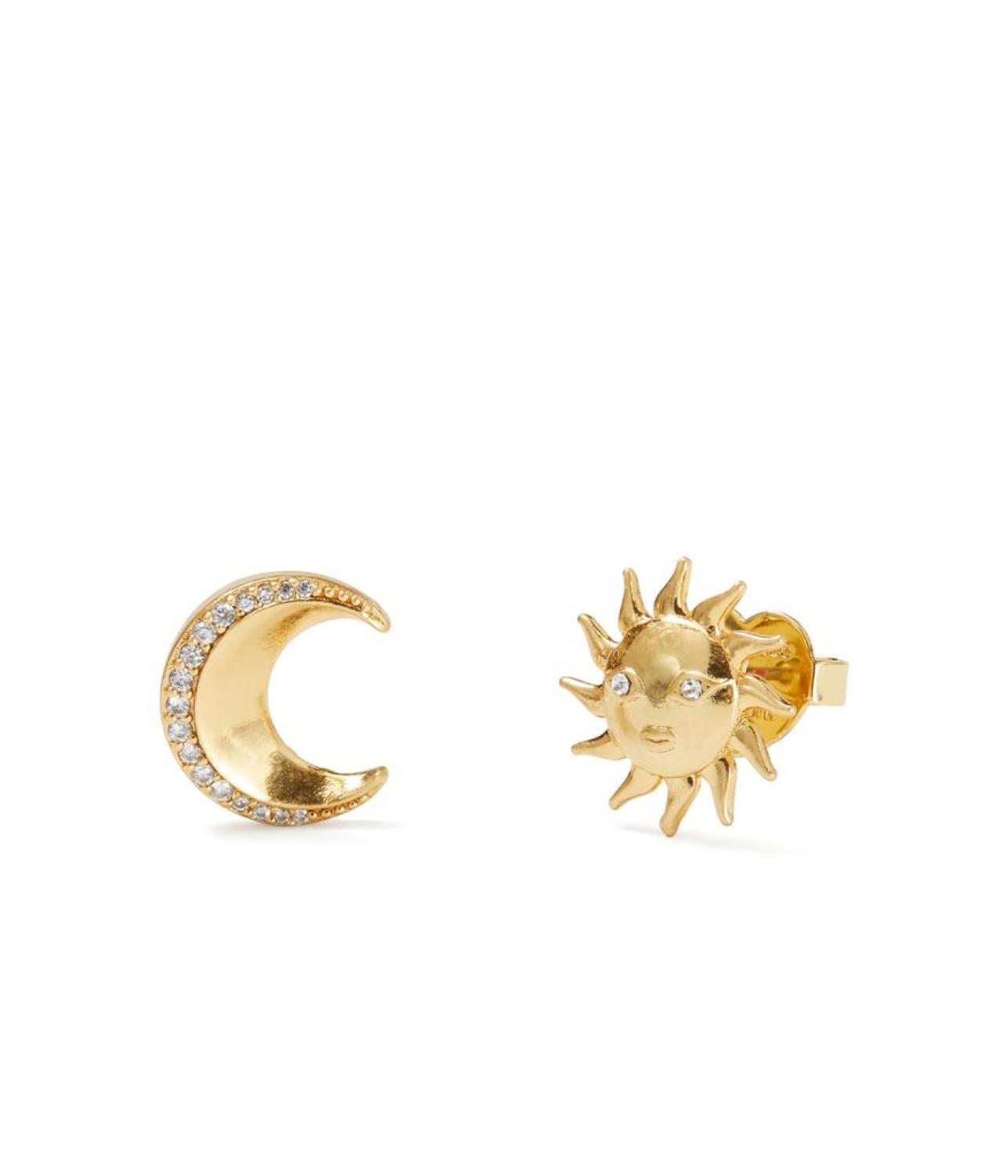 Sun and Moon Studs