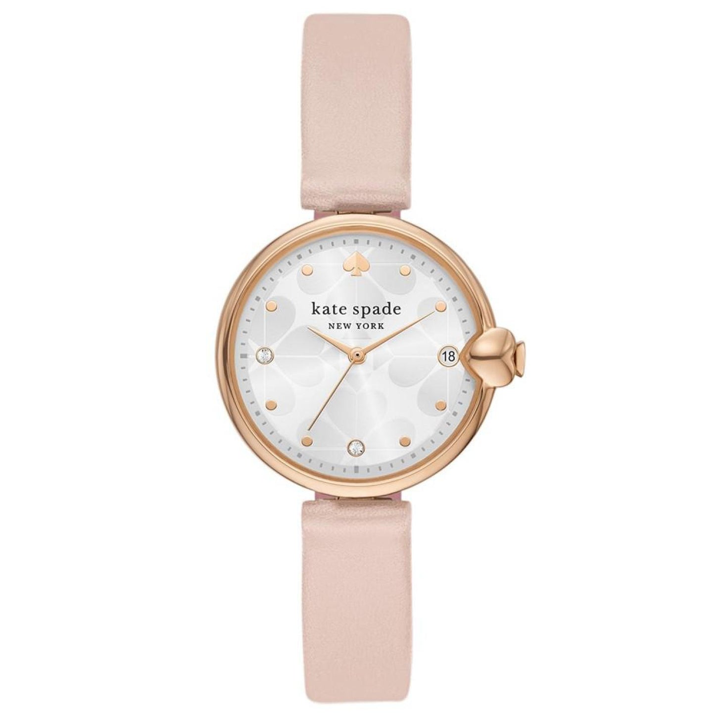 Kate Spade Women's Chelsea Park Three-Hand Date Pink Leather Strap Watch 32mm