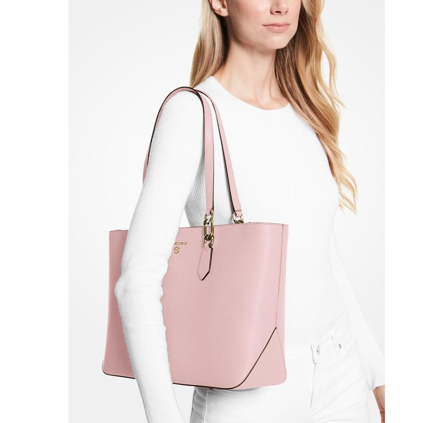Laney Medium Leather Top Zip Tote Bag