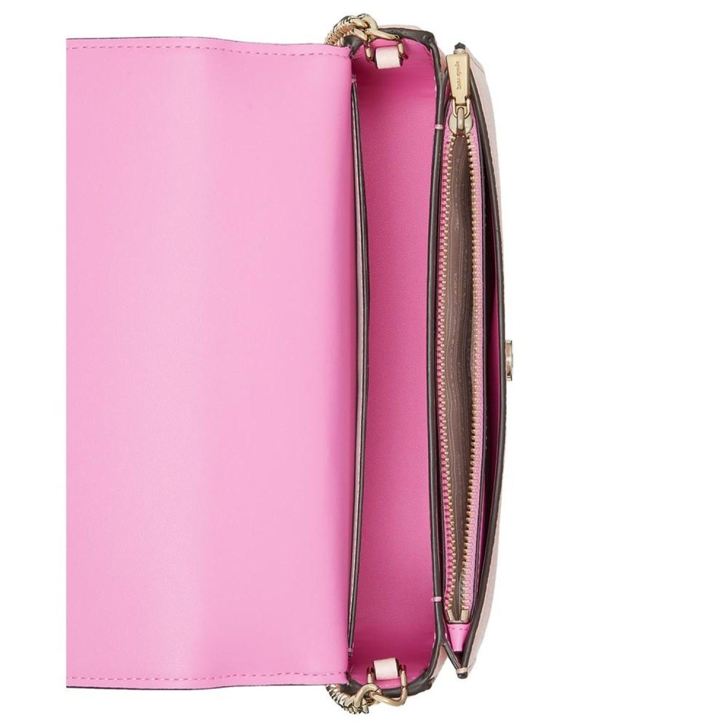 Ava Pebbled Leather Flap Chain Wallet