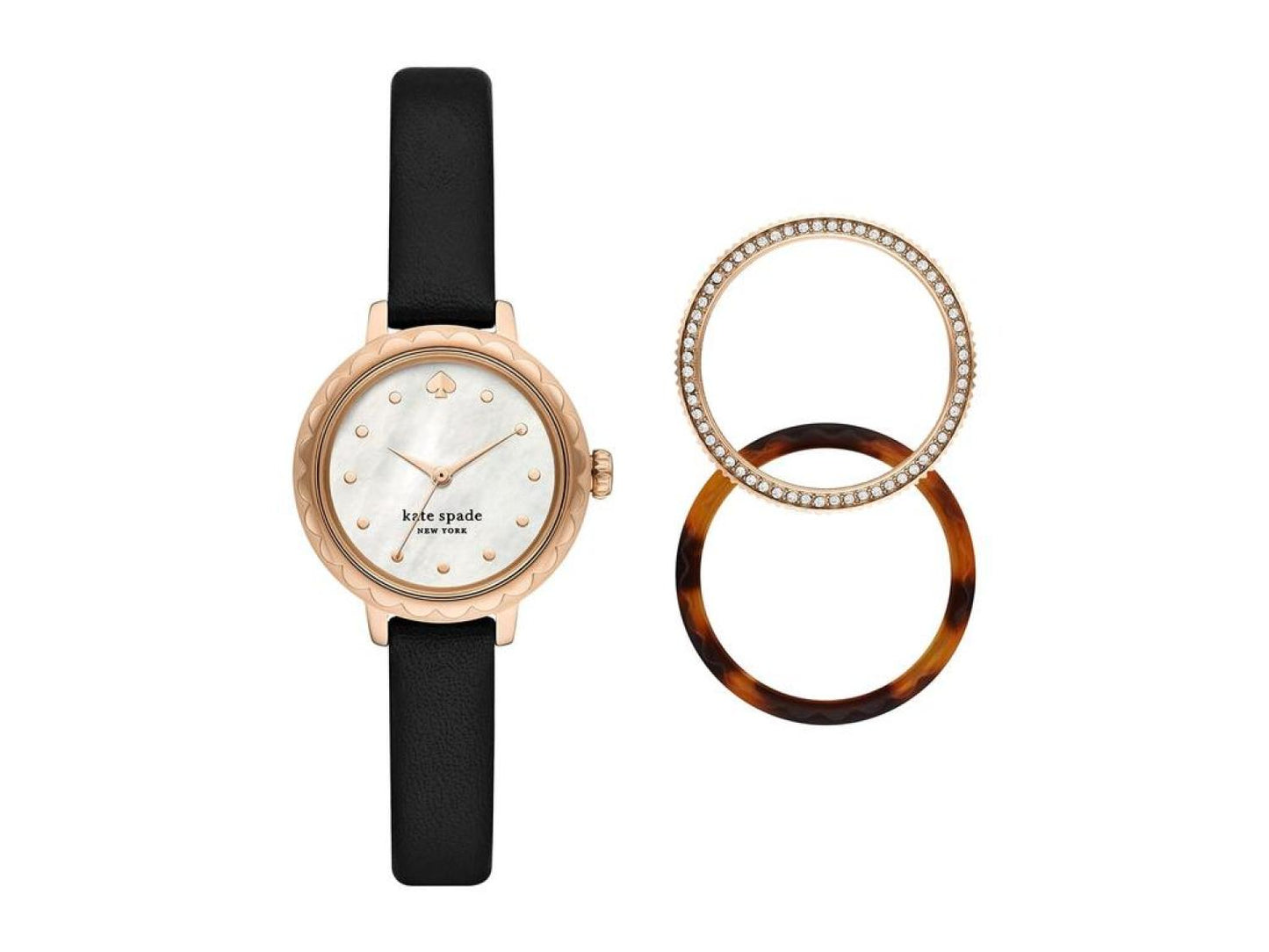 Morningside Three Hand Genuine Leather Watch - KSW1717SET