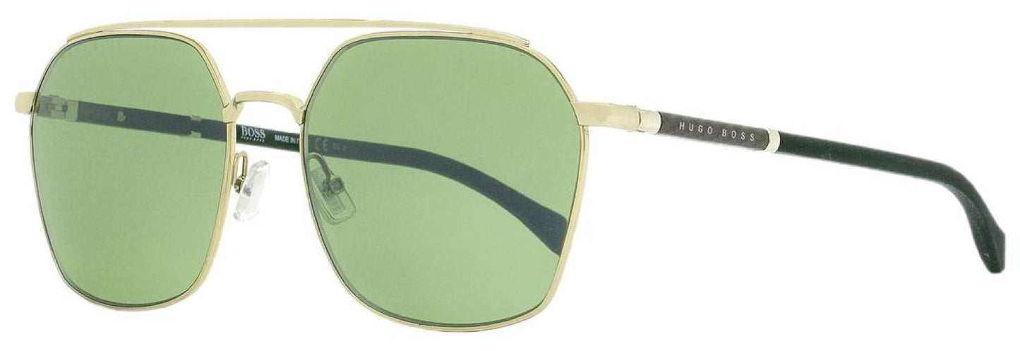 Hugo Boss Men's Navigator Sunglasses B1131S 3YGEL Light Gold/Green 60mm