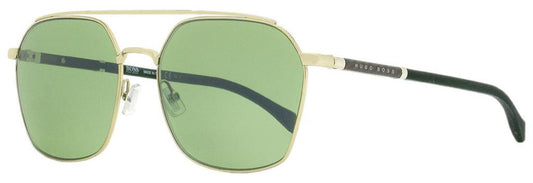 Hugo Boss Men's Navigator Sunglasses B1131S 3YGEL Light Gold/Green 60mm
