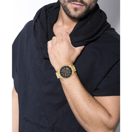 Men's Preston Chronograph Gold-Tone Bracelet Watch 44mm