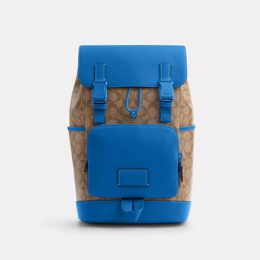 Coach Outlet Track Backpack In Colorblock Signature Canvas