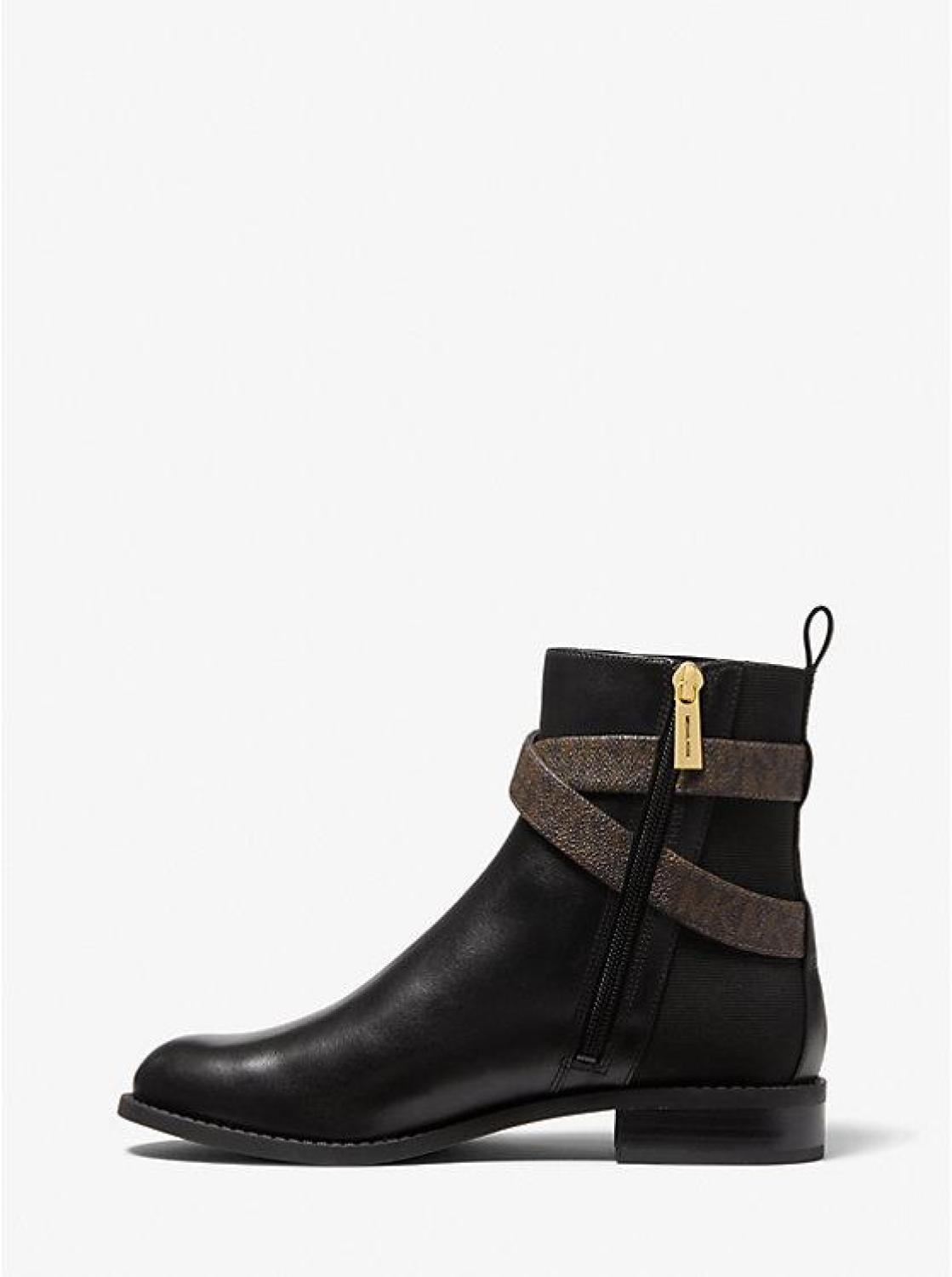 Rory Logo and Leather Ankle Boot