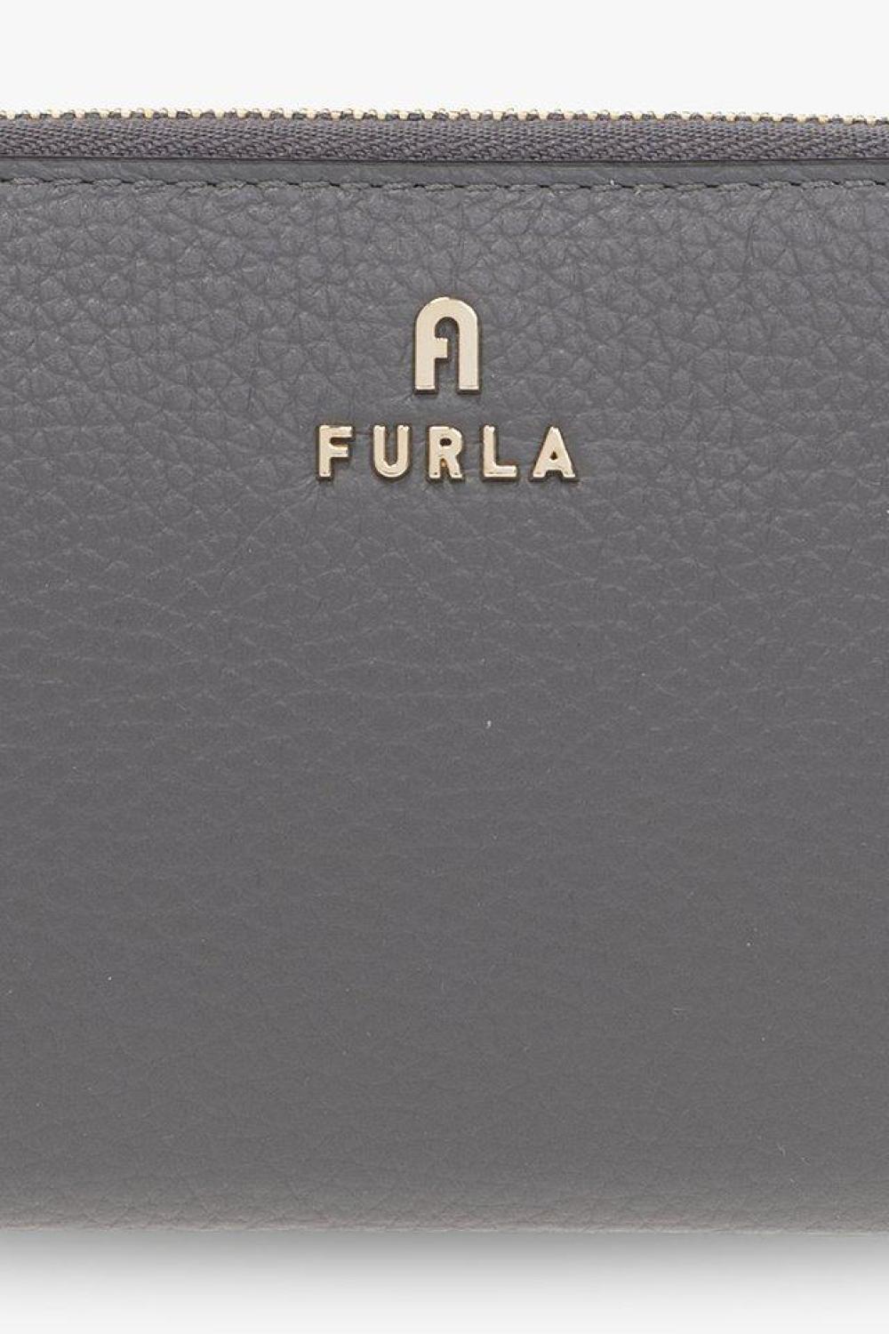 Furla Camelia Logo Plaque Zipped Wallet