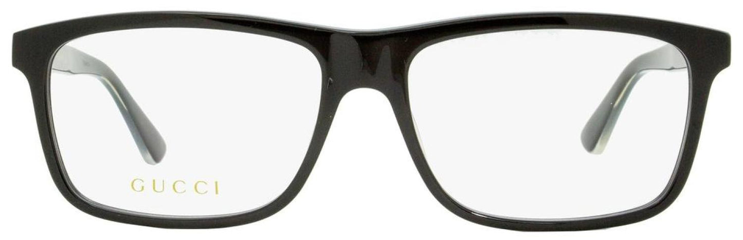 Gucci Men's Eyeglasses GG0384O 004 Black/Transparent 57mm