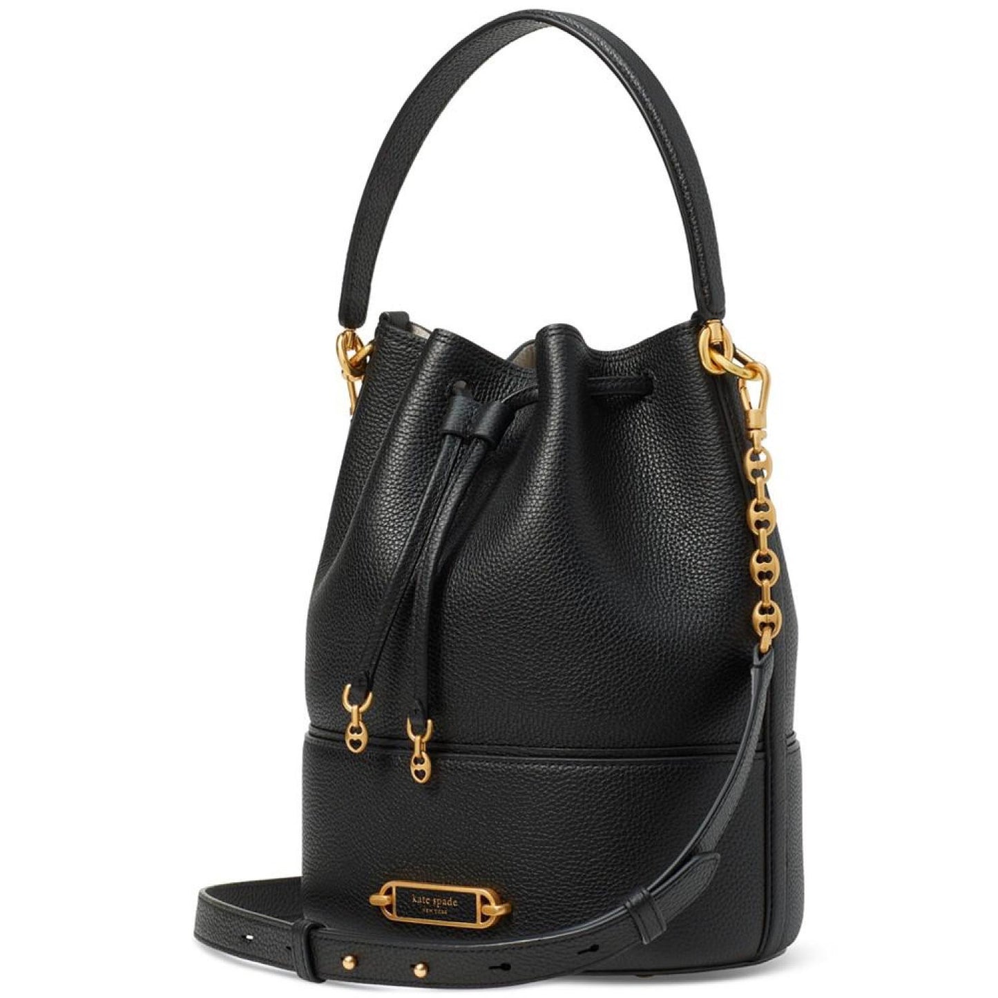 Gramercy Pebbled Leather Medium Bucket Bag