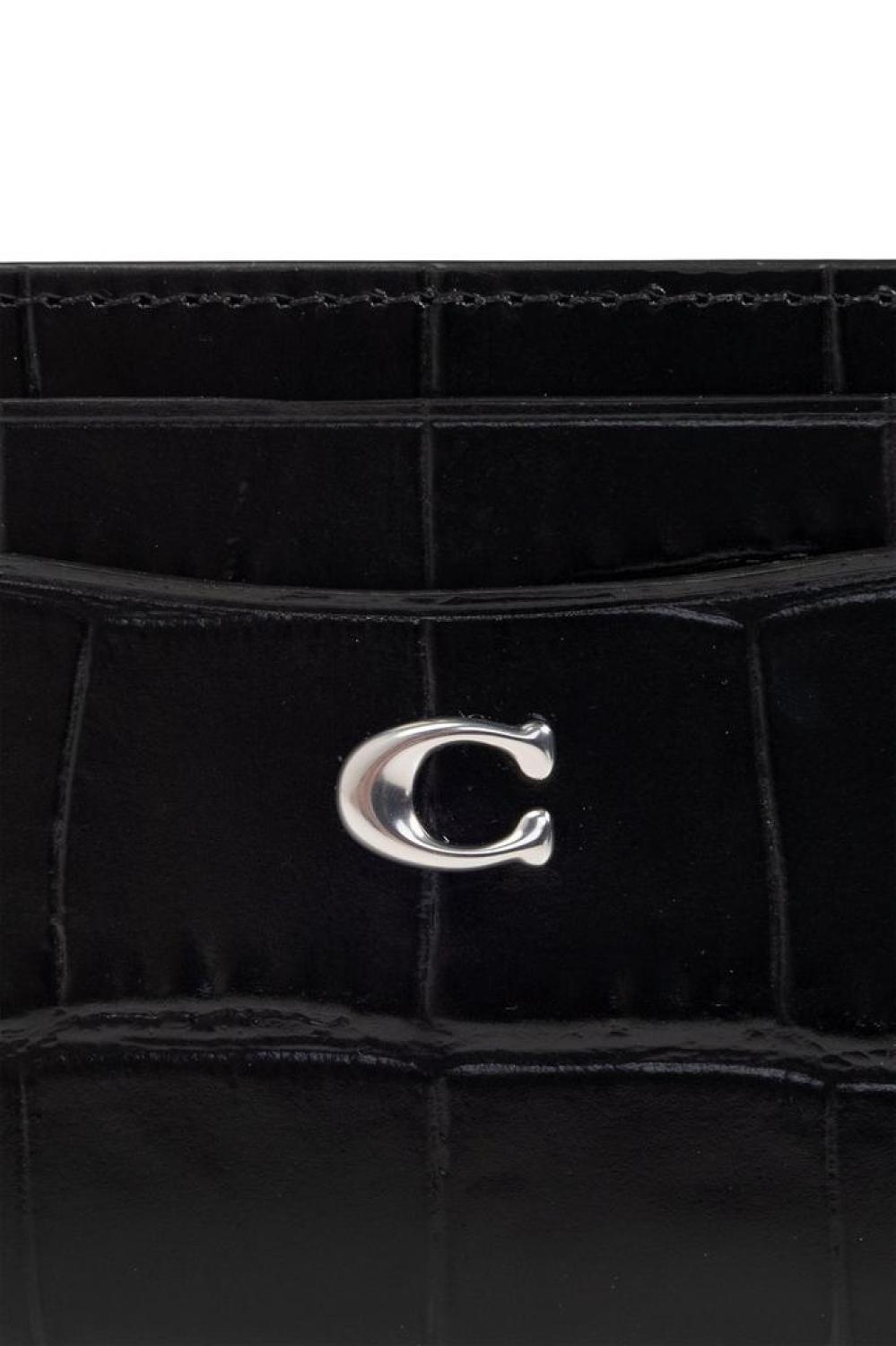 Coach Logo Plaque Embossed Card Case