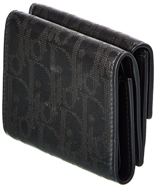 Dior Black Leather Compact Wallet (Authentic Pre-Owned)