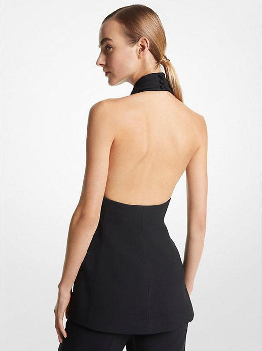 Double Crepe Sablé Halter Jacket