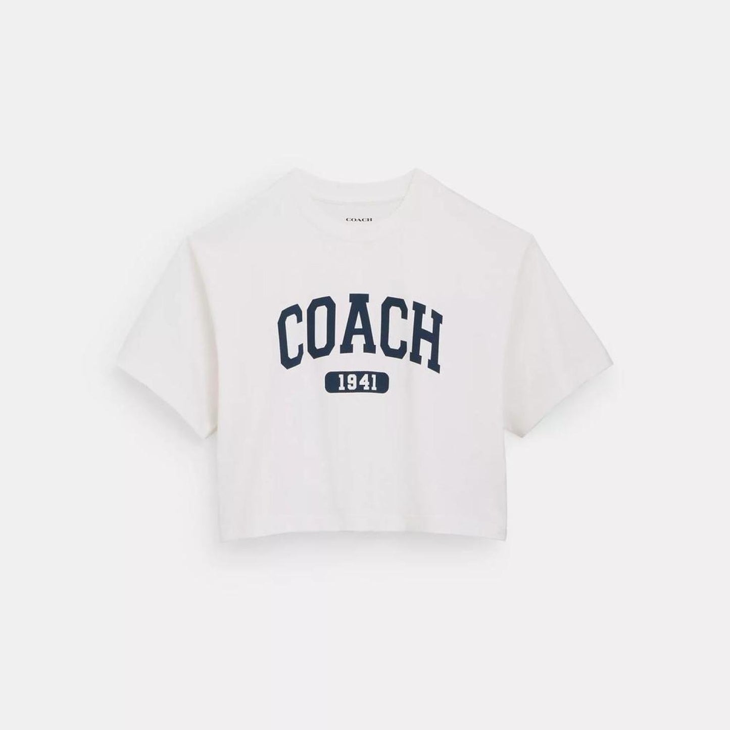 Coach Outlet Varsity Cropped T Shirt In Organic Cotton