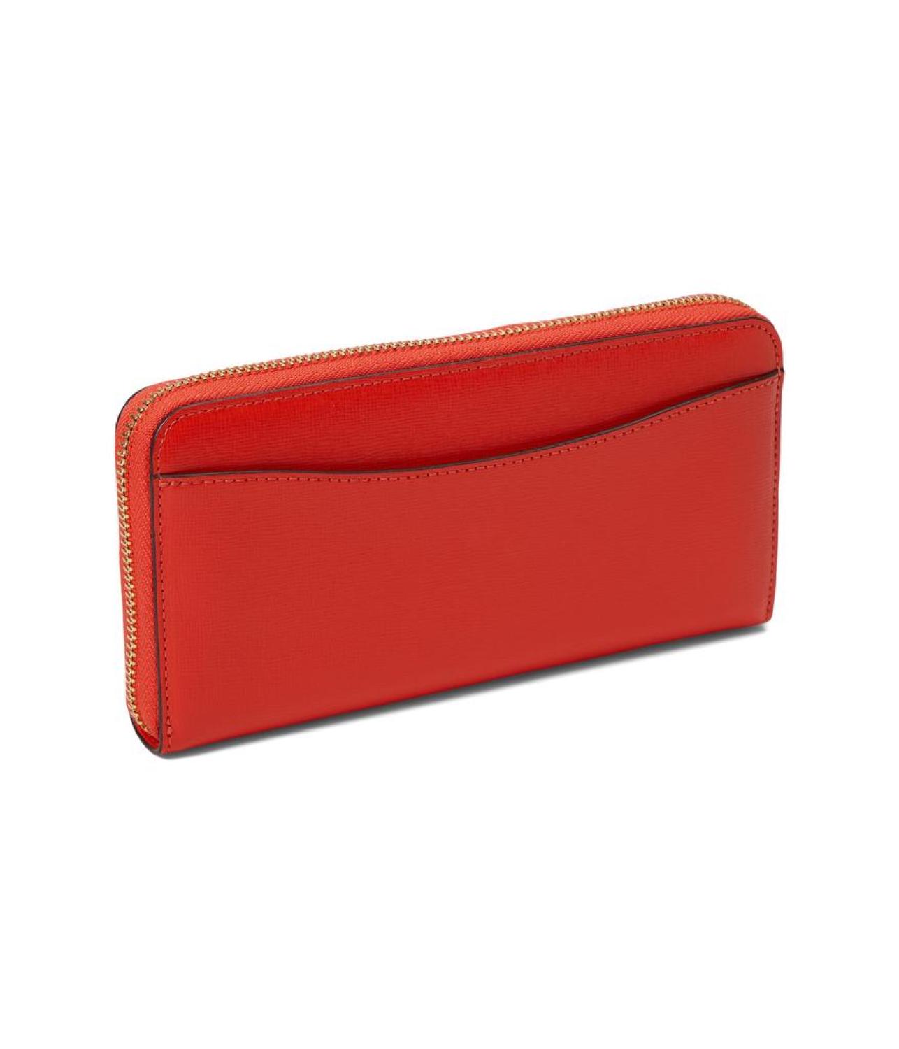 Morgan Saffiano Leather Zip Around Continental Wallet