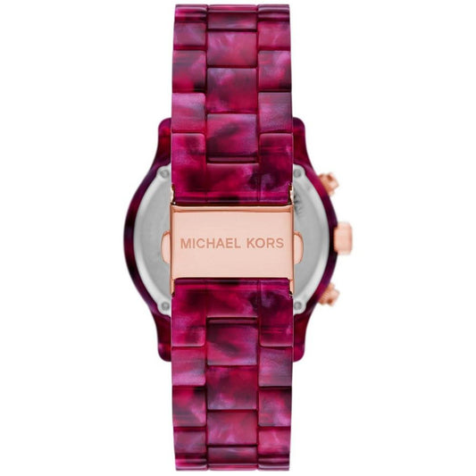 Women's Runway Quartz Chronograph Fuchsia Acetate Watch 38mm