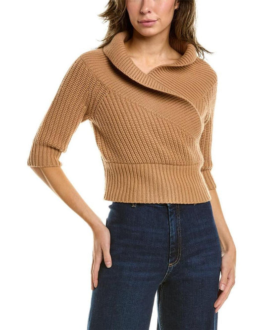 Michael Kors Surplice Cashmere Pullover