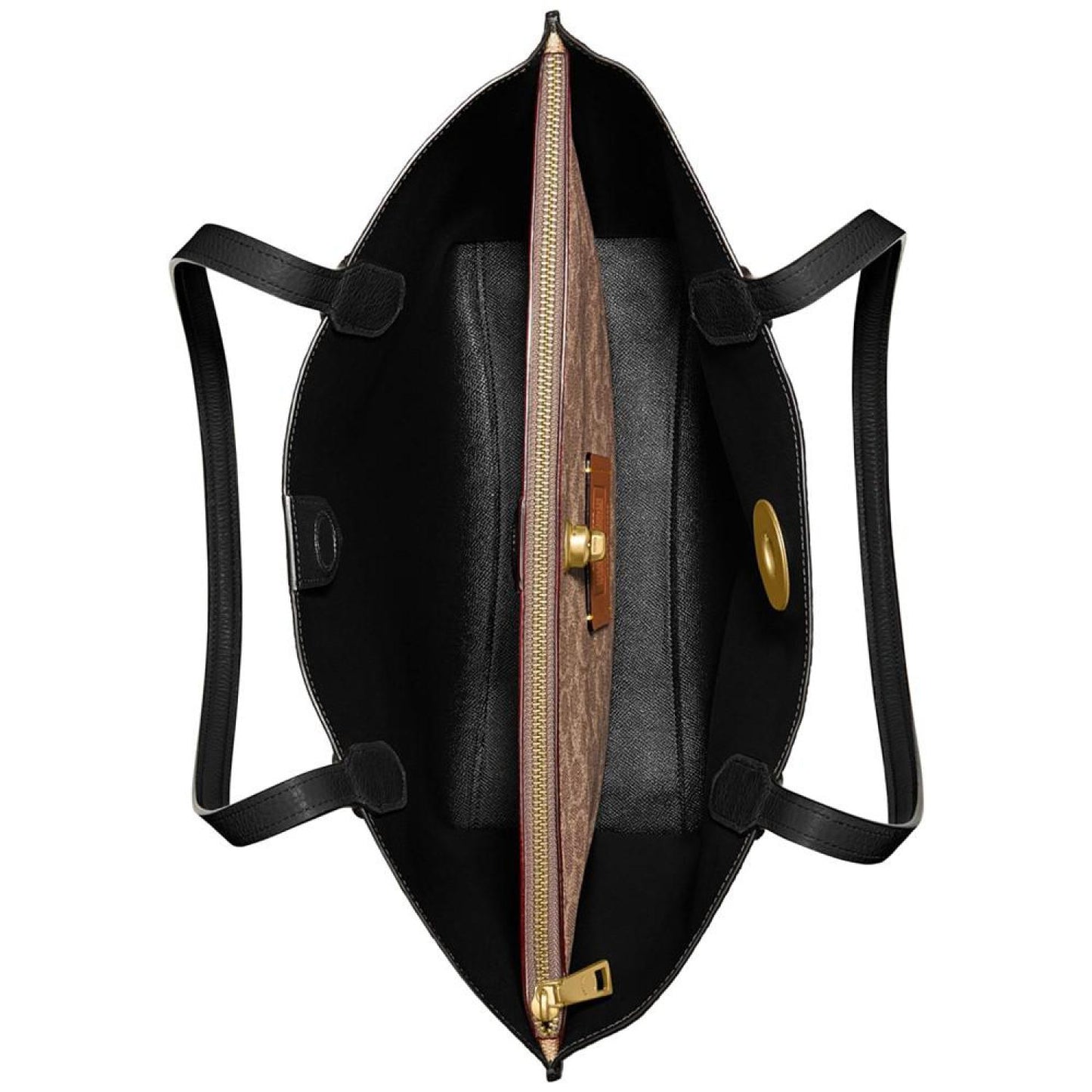 Colorblock Leather with Coated Canvas Signature Interior Willow Tote