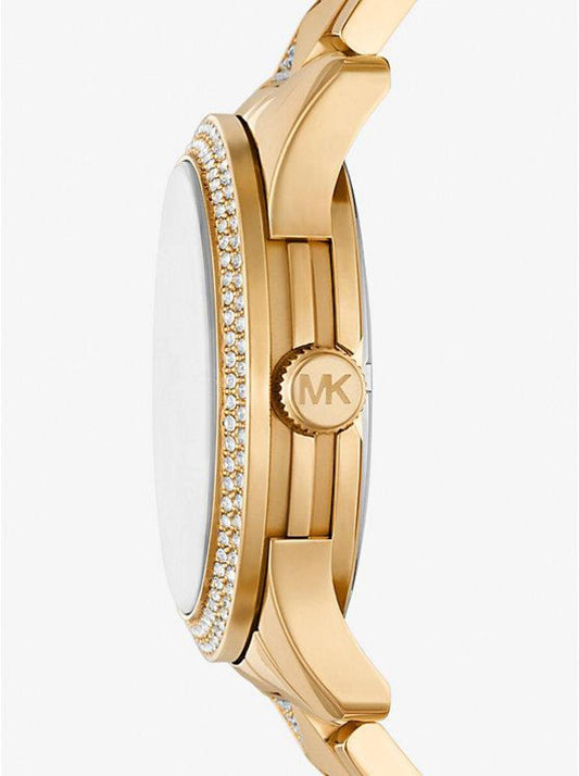 Runway Pavé Gold-Tone and Malachite Watch