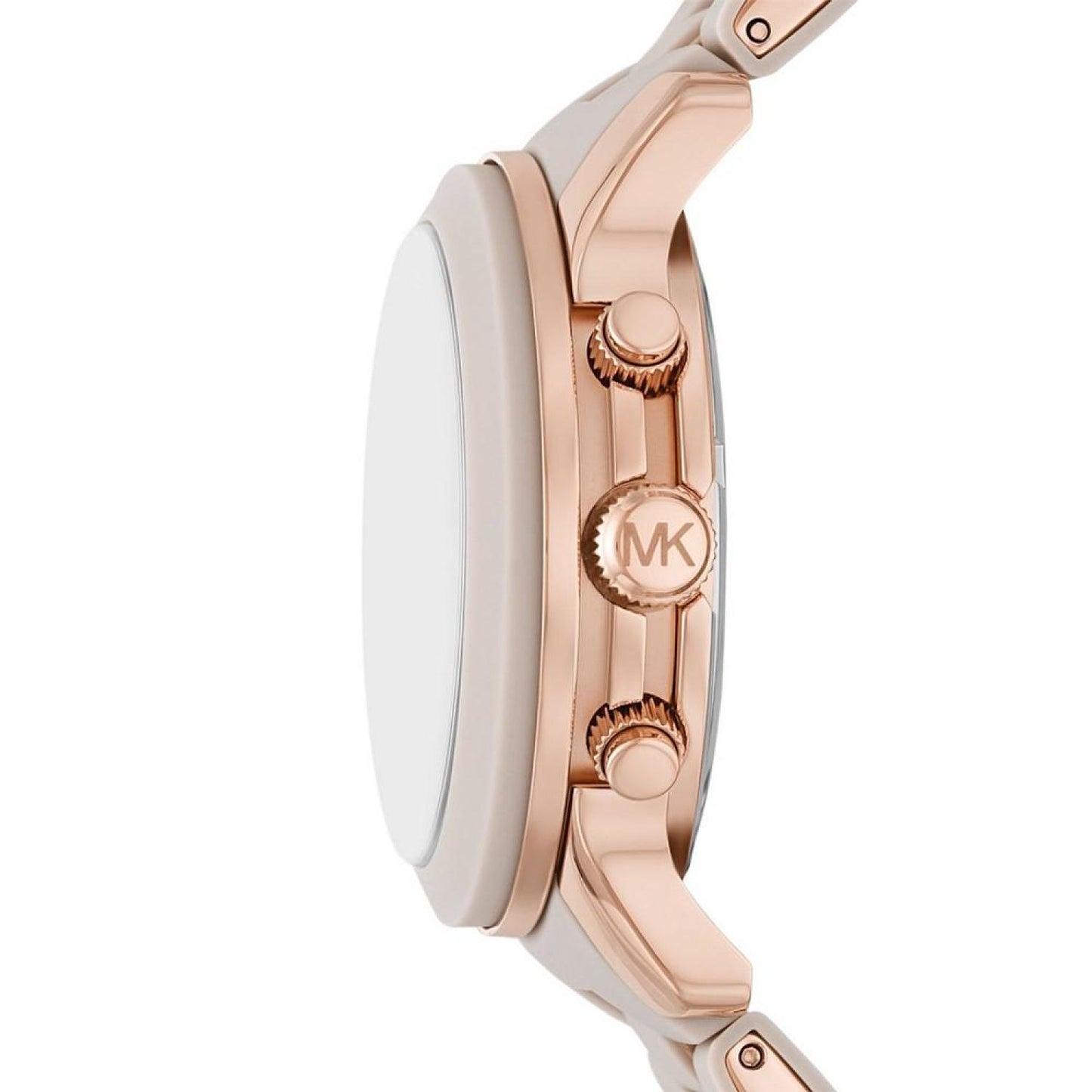 Women's Runway Quartz Chronograph Rose Gold-Tone Stainless Steel and Wheat Silicone Watch 38mm