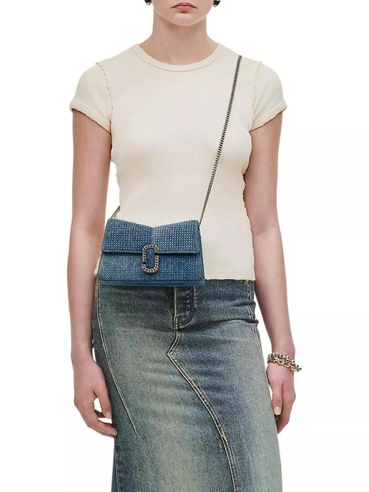 The Crystal Denim St. Marc Chain Wallet