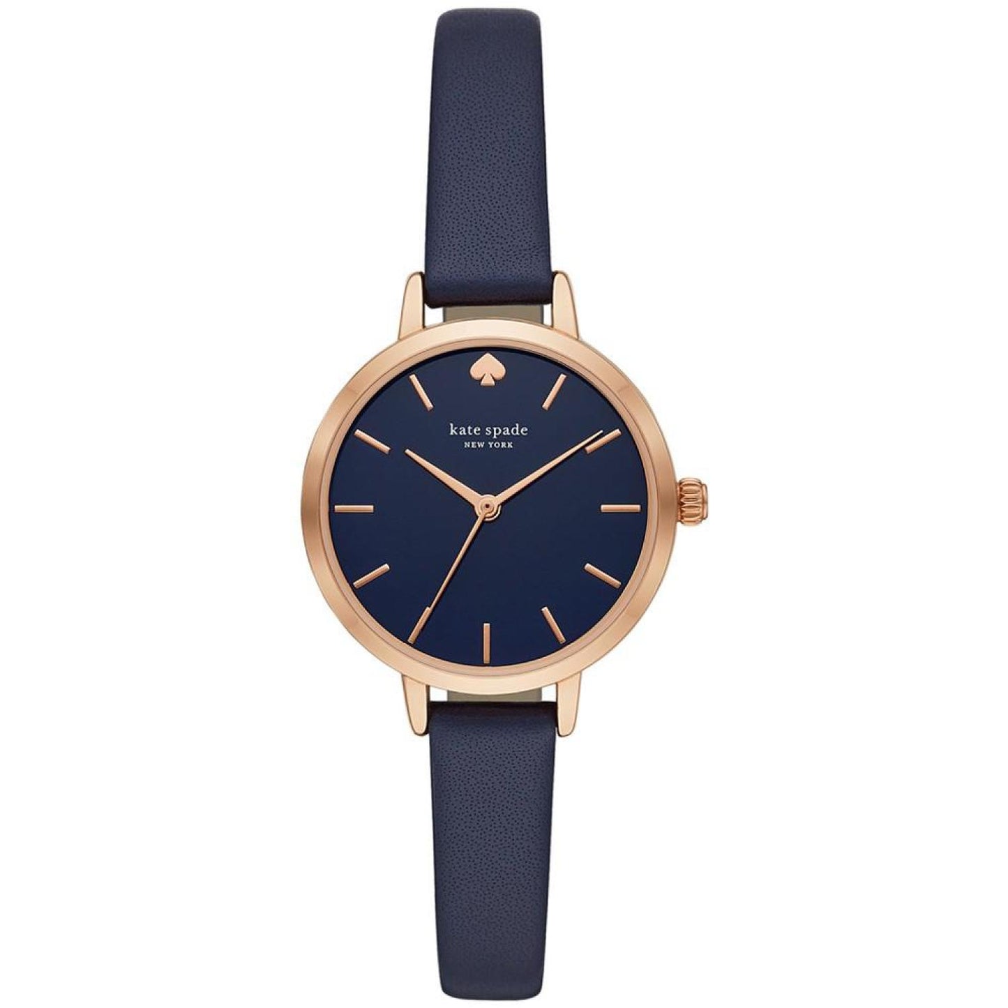 Women's Metro Three-Hand Navy Leather Watch 30mm