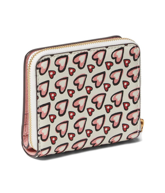 Morgan Valentines Heart Print Small Compact Wallet
