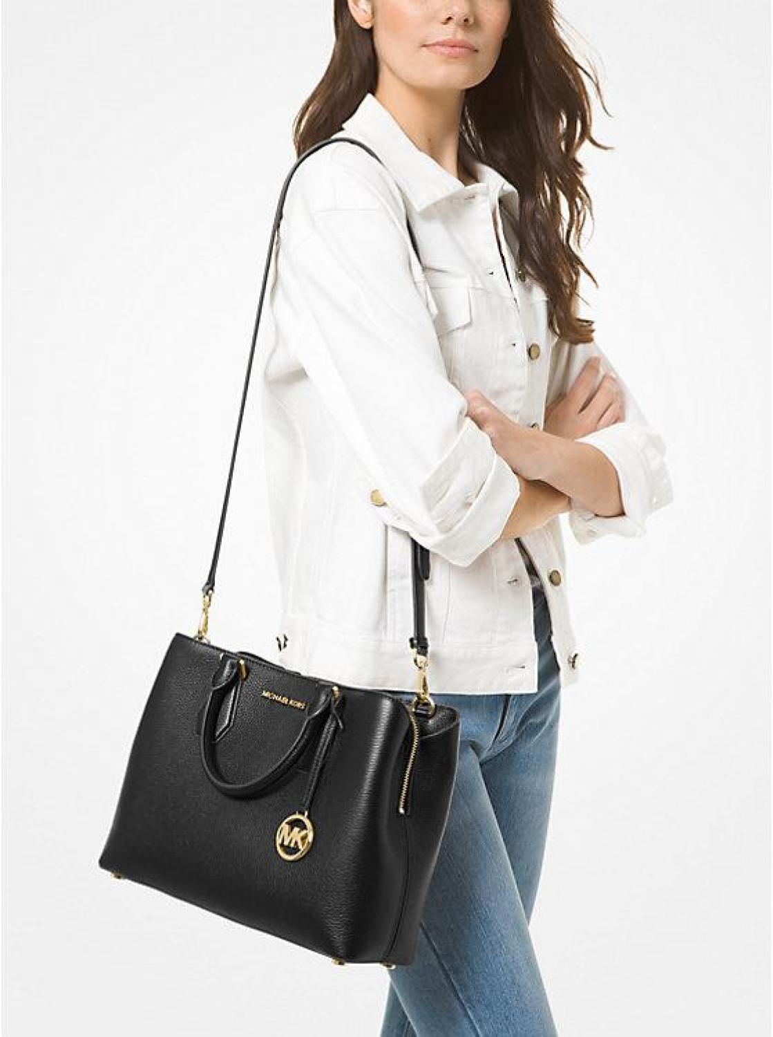 Camille Large Pebbled Leather Satchel
