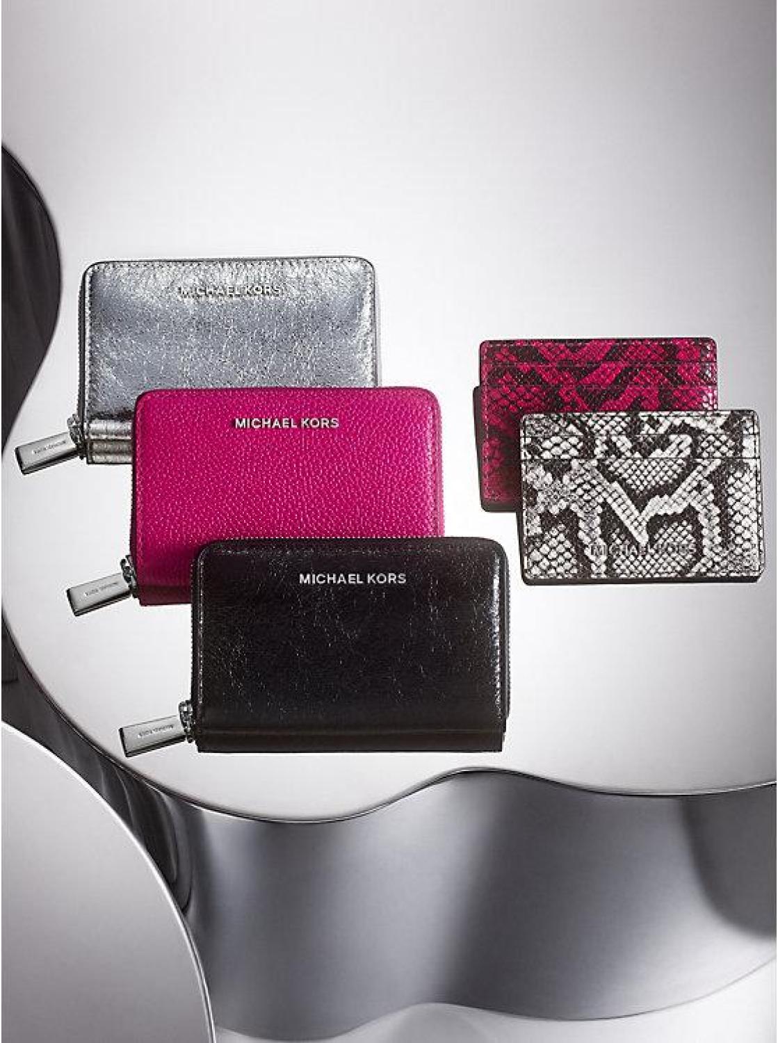 Jet Set Small Snake Embossed Card Case