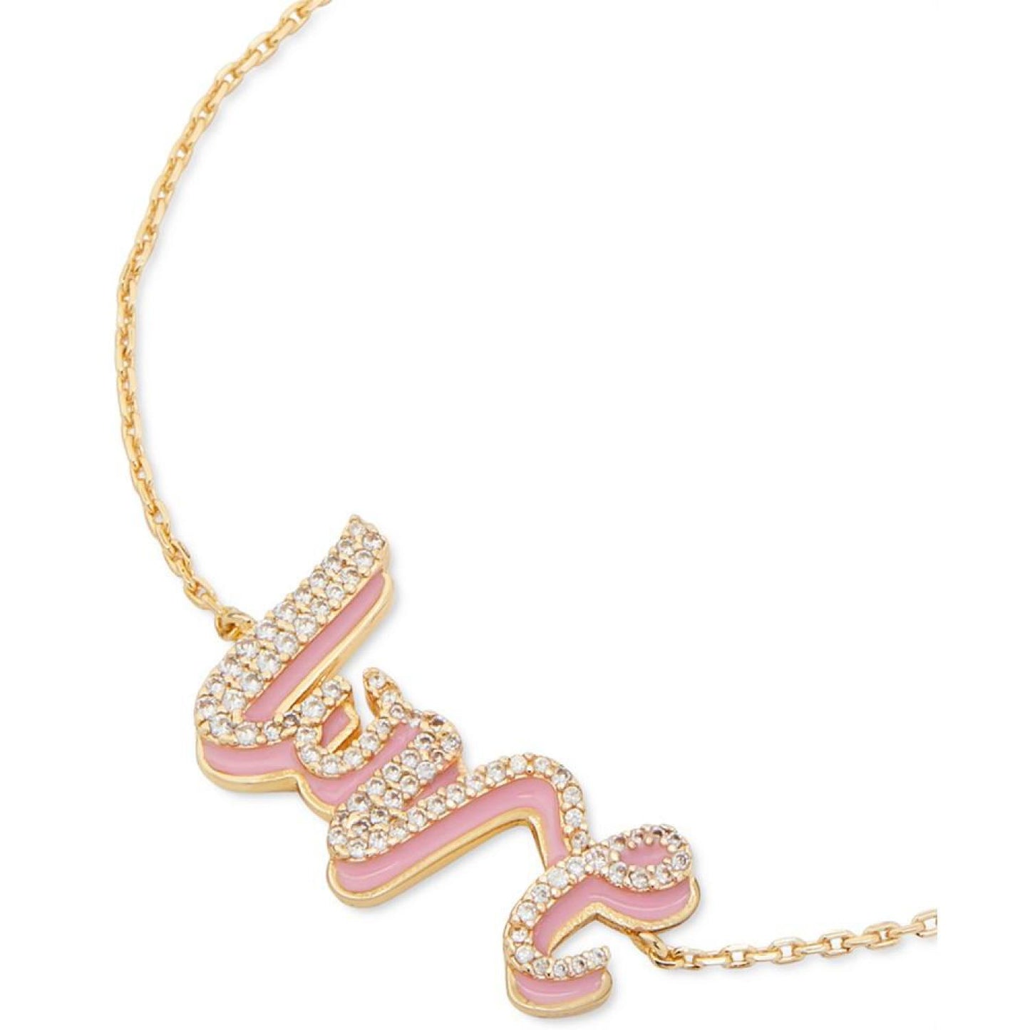 Say Yes Gold-Tone Crystal Love Bracelet