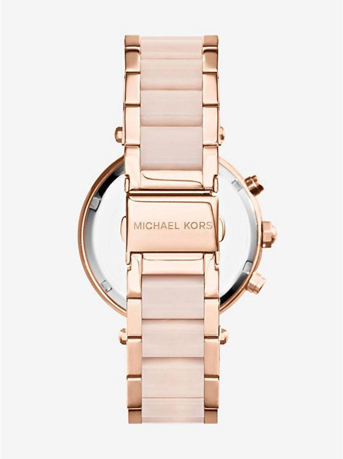 Parker Rose Gold-Tone Blush Acetate Watch